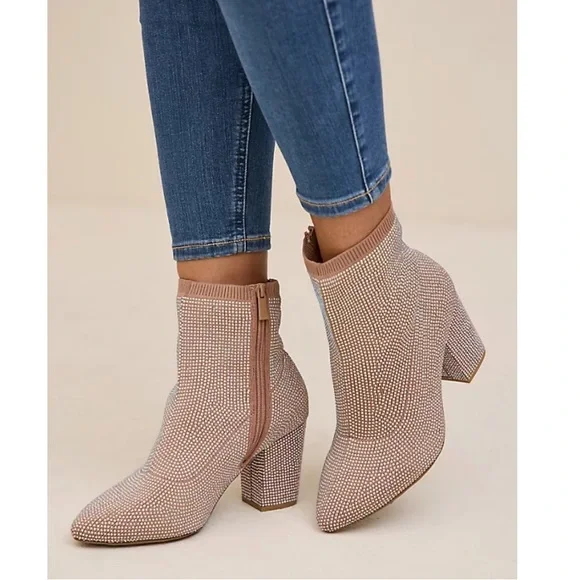 Torrid 11 STRETCH KNIT EMBELLISHED BOOTIE (WW) - Picture 7 of 16